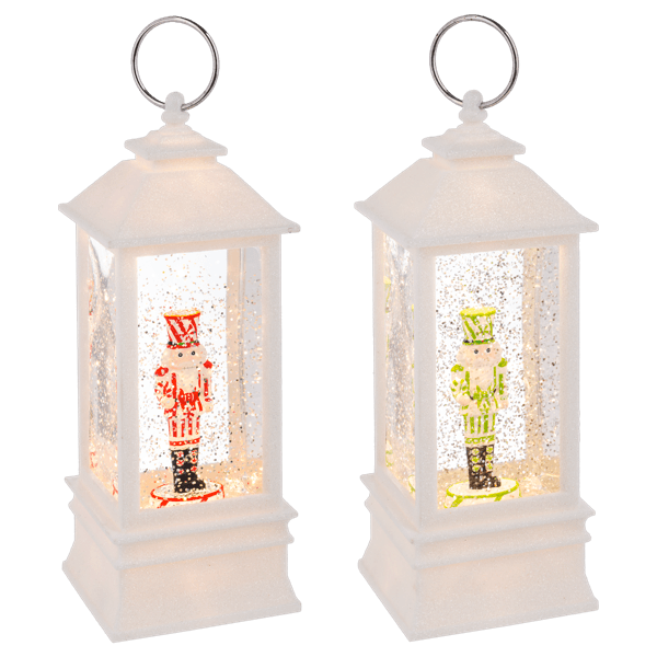 Ganz Nutcracker Candy Solider LED Shimmer Water Globe Lantern