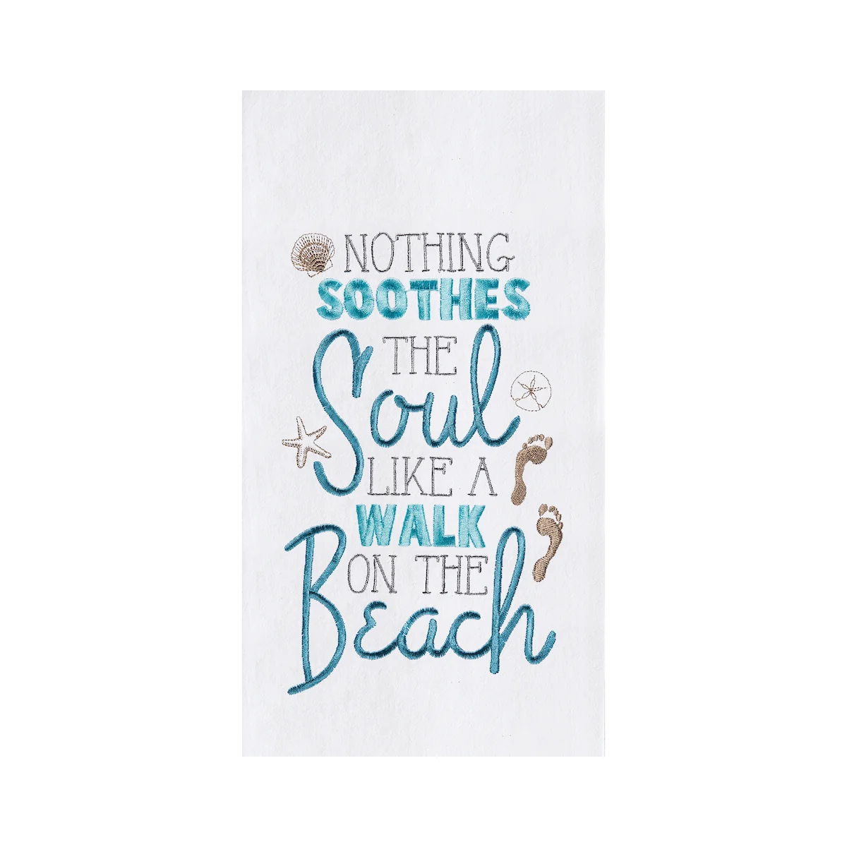 C & F Walk On The Beach Flour Sack Kitchen Towel