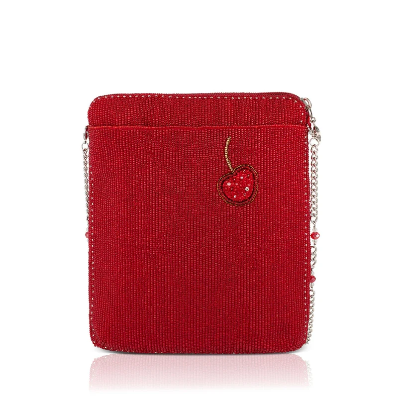 Mary Frances Top Shelf Red Martini Crossbody Handbag
