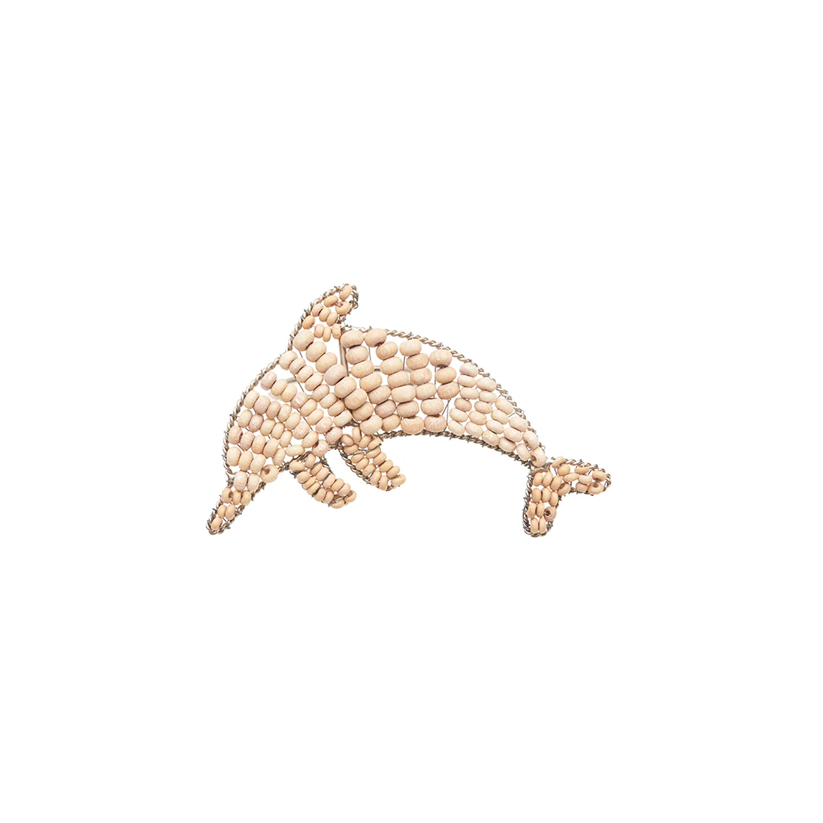 Rightside Design Dolphin Natural Wood Beaded Napkin Ring