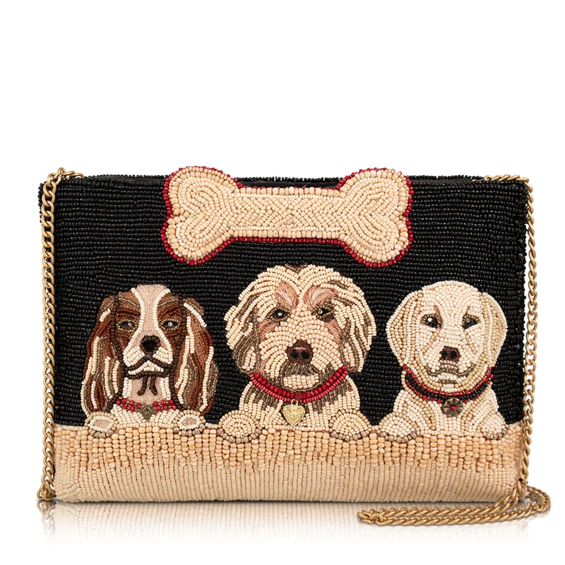 Mary Frances Pawsome Dogs Clutch Purse Bag