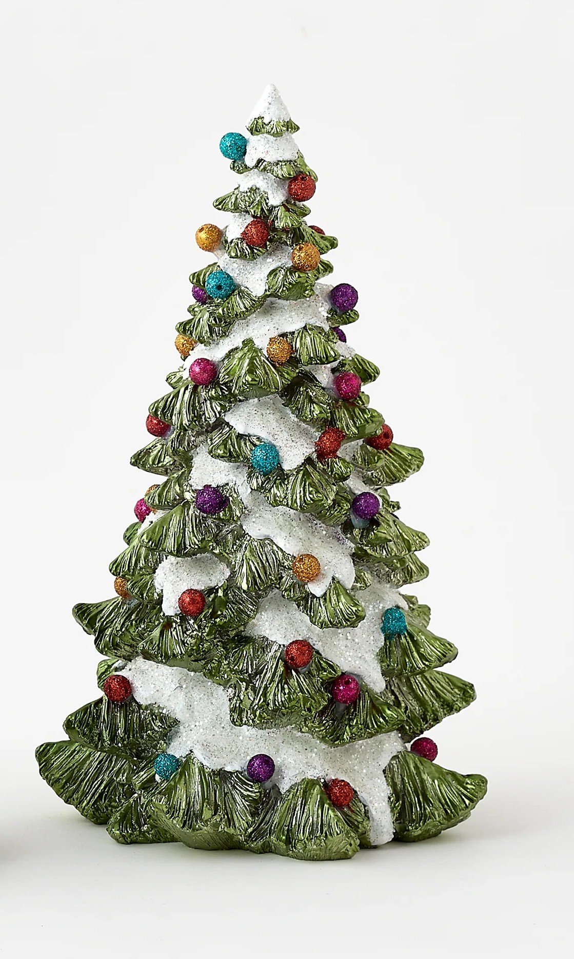 One Hundred 80 Degrees Metallic Frosted Glitter Ball 11" Christmas Tree