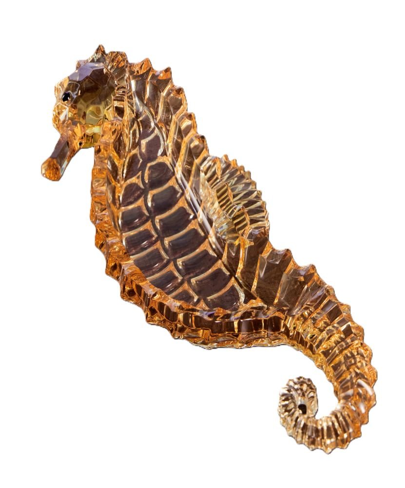 Icy Craft Golden Clear Seahorse Open Dish