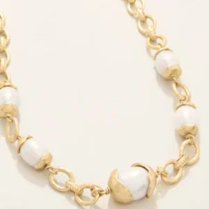 Spartina 449 Karina Pearl & Gold Chain Necklace