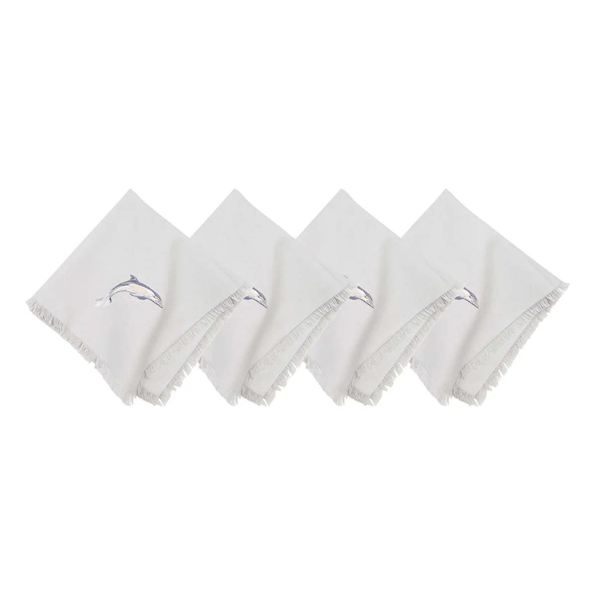 Rightside Design Embroidered Dolphin Cove Table Napkins Set of 4